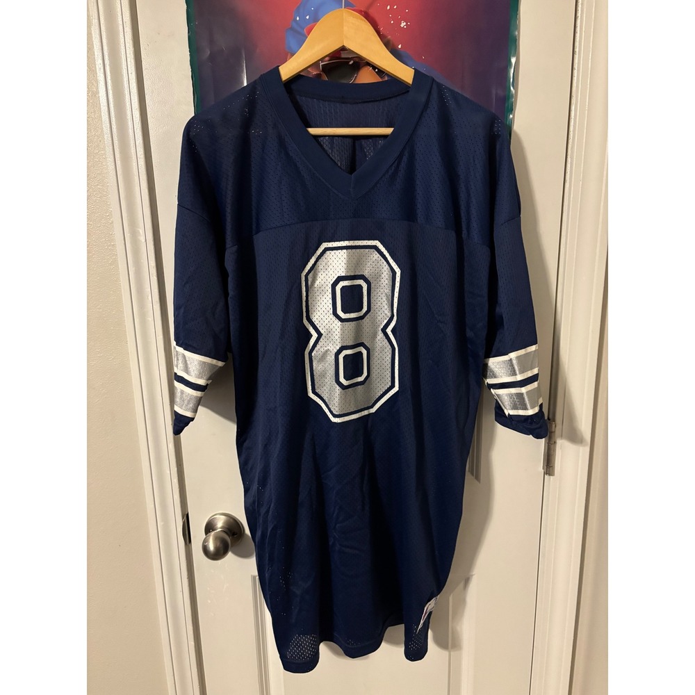 Dallas Cowboys Troy Aikman 8 Champion NFL Football Jersey Mens Size 48